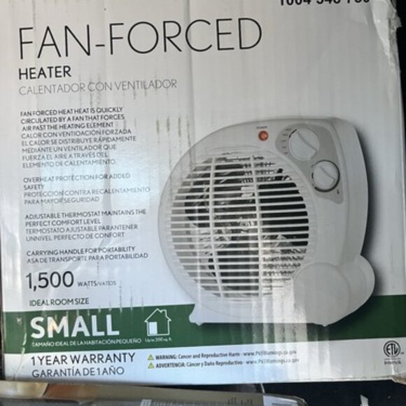 Fan forced heater, overheat protection for added safety. Size Is Small Compact - Picture 6 of 8